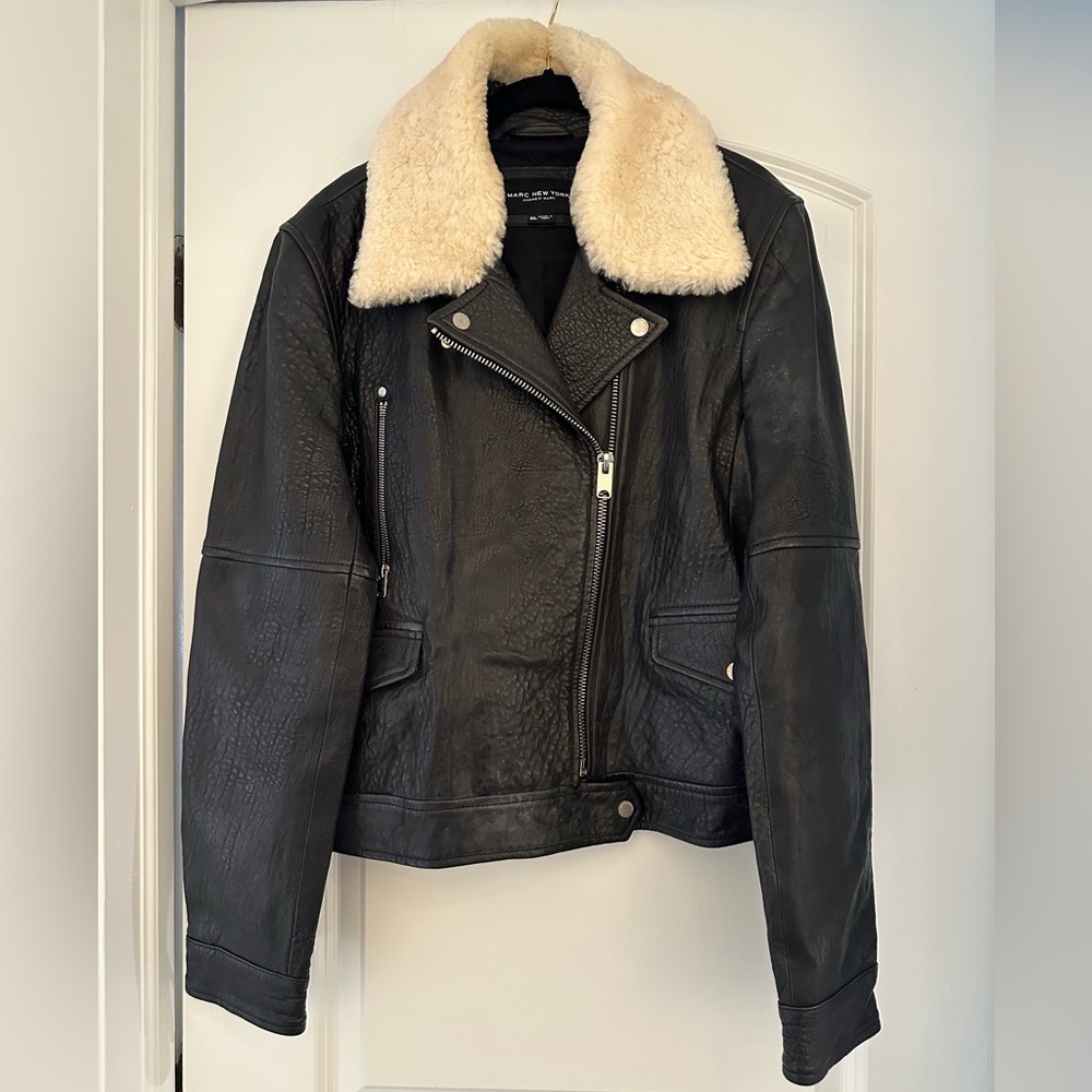 Women’s Andrew Marc Lamb Leather Jacket